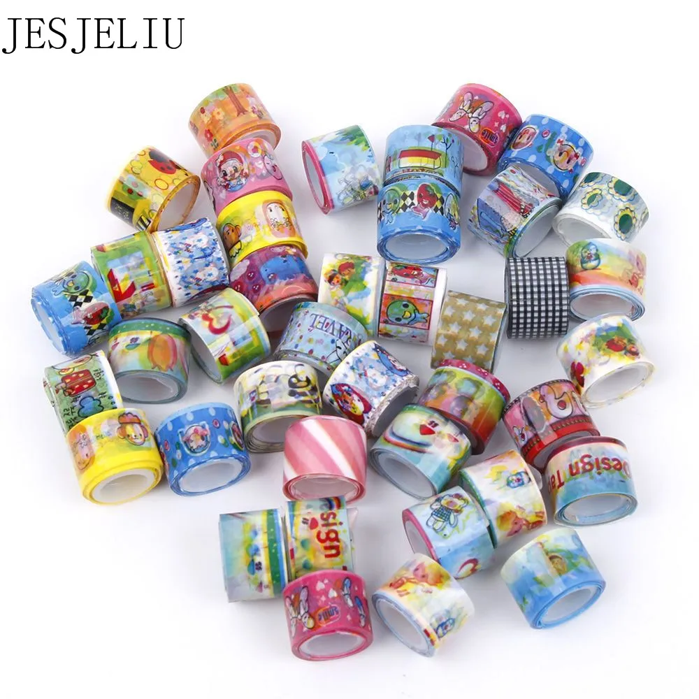 

10 pcs Mini Cartoon Washi Roll DIY Decor Scrapbooking Sticker Masking Tape DIY Sticker Label Masking Tape kawaii