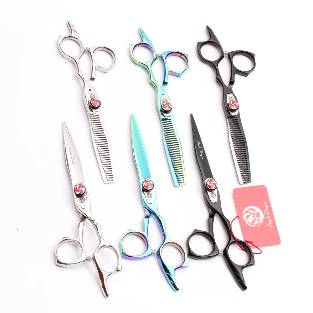 

50Pcs Z9017 6.0" 440C Purple Dragon Wholesale Hairdressing Shears Cutting Shears Thinning Scissors Barber Scissors Hair Scissors