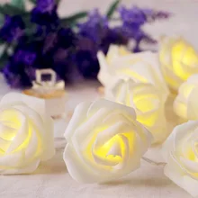 1/2/3/4/5M 10/40 LEDs Rose Table Lights Wire String Light For Christmas Wedding Lighting LED Garland Strip Home Party Decoration