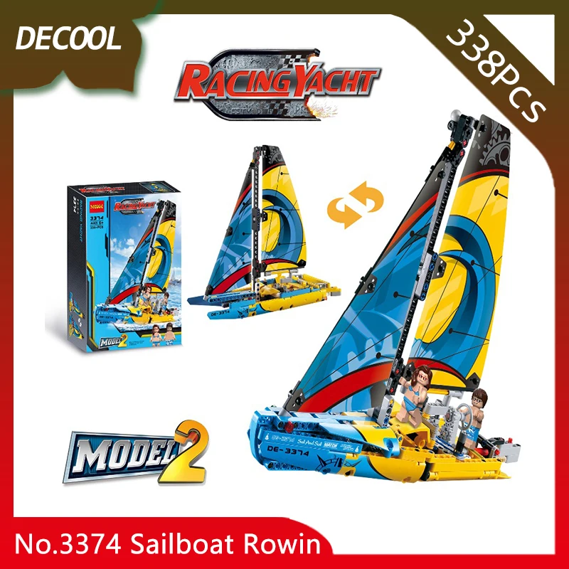 

Decool 3374 338pcs Technic Series The Sailboat Rowin Model Building Blocks Set Bricks Interested Toys Compatible with Legoings