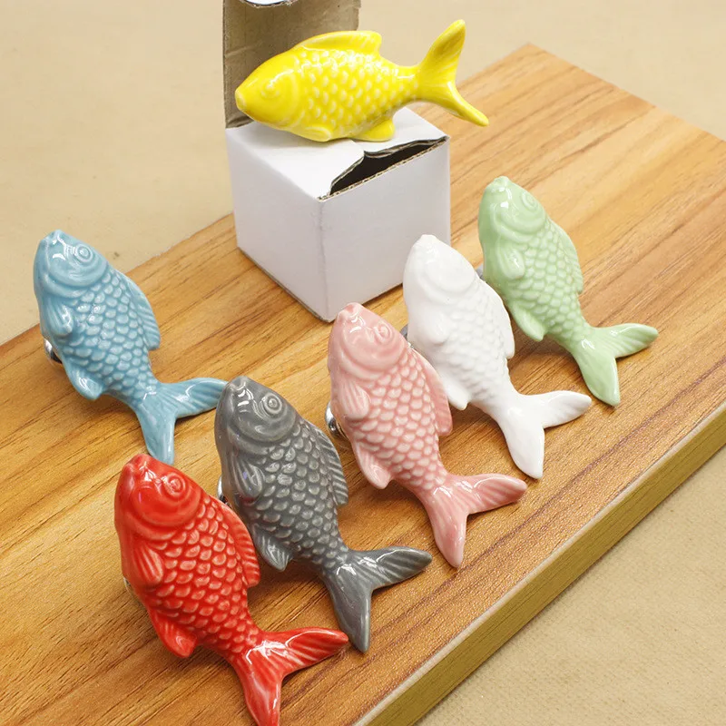 Idealdecor 8pcs Orange Lovely Koi Fish-Shaped Ceramic Door Knob/Handles/Pulls for Cupboard/Cabinet/Bathroom/Drawer Great Furniture Ornaments Nursery/Baby Room 6 Colors Available Idealdecor 8pcs Orange Lovely Koi Fish-Shaped Ceramic Door Knob/Handles/Pulls for Cupboard/Cabinet/Bathroom/Drawer Great Furniture Ornaments Nursery/Baby Room 6 Colors Available