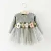 2019 New Arrival Cute Toddler Baby Girl Floral Tutu Long Sleeve Princess Dress Flower Girls Dresses For Party And Wedding V2$ (2)