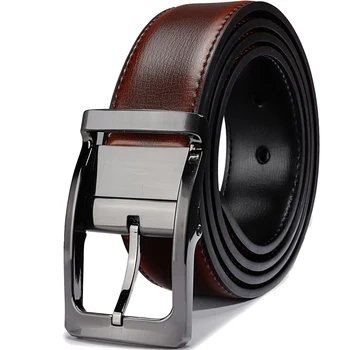 

Mens Leather Belt, Reversible and Adjustable Belts for Man with Rotated Buckle belts for men big and tall