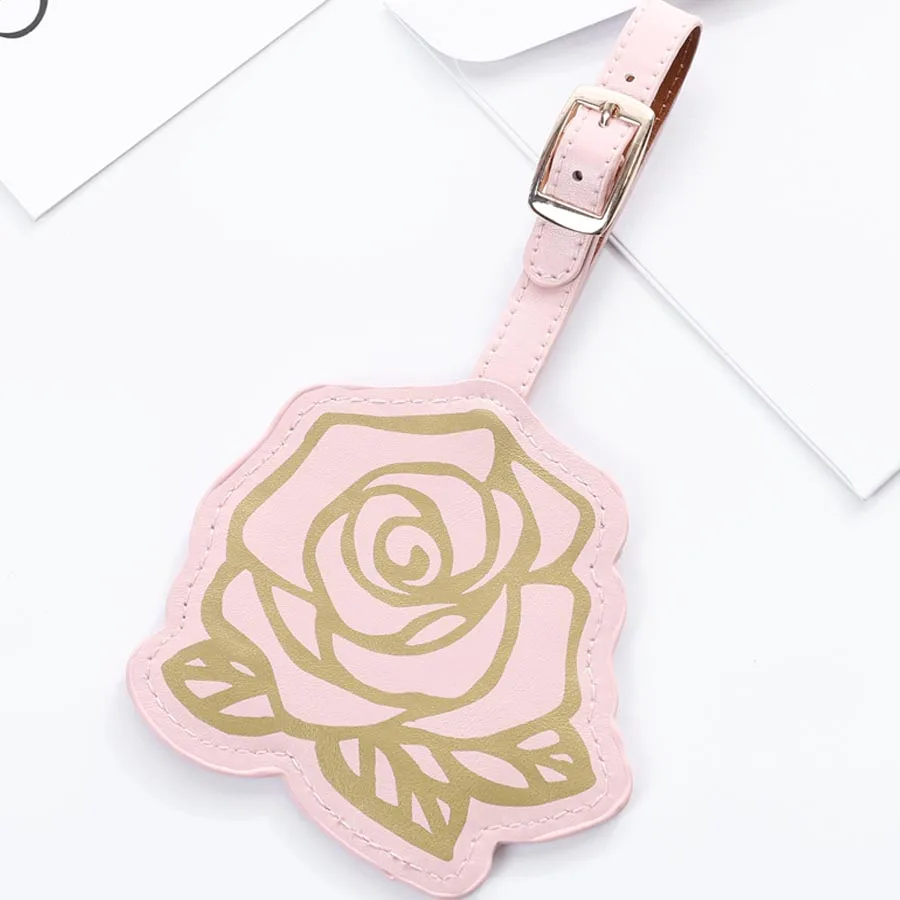 

Factory Sales Suitcase Rose Luggage Tag Label Bag Pendant Handbag Portable Travel Accessories Name ID Address Tags LT26B