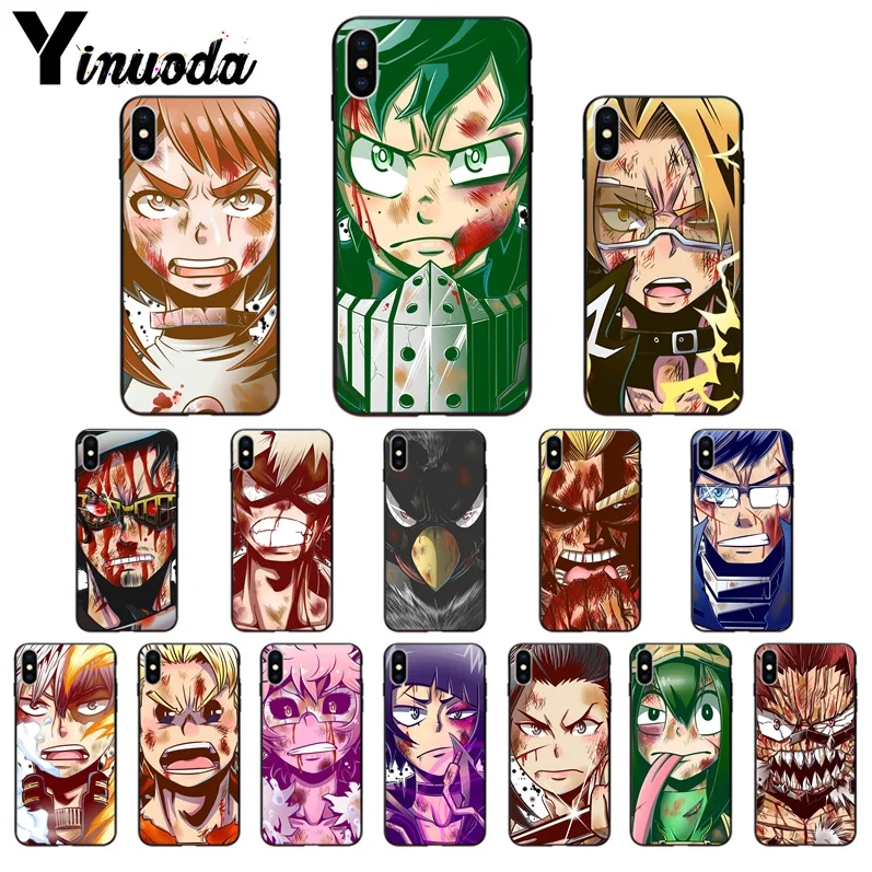 

Yinuoda My Hero Academia DIY Beautiful Phone Accessories Case for Apple iPhone X XS MAX 8 7 6 6S Plus 5 5S SE XR Cellphones