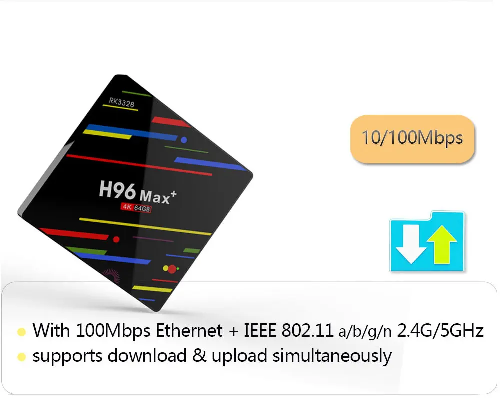 Andoid 9,0 ТВ приставка H96 Макс+ 4 Гб 64 Гб 5G wifi 12 месяцев с системой NEO IPTV подписка на французский арабский Африканский каналы NEO tv PRO Европа ТВ