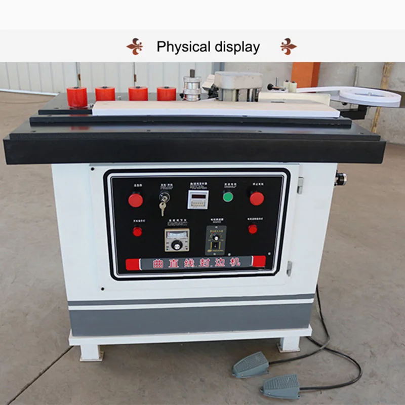 

1pc free by DHL drawing of wood manual use of car for the curve and the straight wood double sided glue edge banding machine