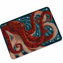 Amellor напольное ковровое покрытие гостиная Холл напольные коврики резиновые задняя Осьминог коврик с принтом ковры рождественские украшения GL06