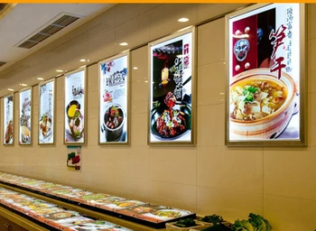 

7PCS X A2 Snap Frame Ultra Slim LED Lighted Up Menu Board for Restaurant Display