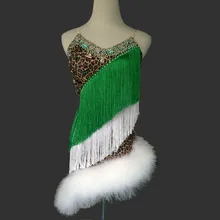 Стиль Костюмы для латинских танцев сексуальные ожерелья для танцев Senior Stones цвета кисточкой латинские танцевальные платья для женщин латинские танцевальные платья S-4XL