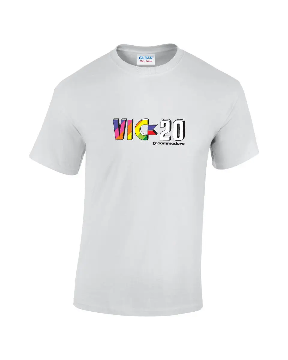 VIC-20 ретро компьютер игровых автоматов футболка | Мужская одежда