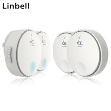 Linbell G2 smart wireless electric door bell no battery outdoor waterproof doorbell home EU/US/UK plug 2 transmitter 2 Receiver