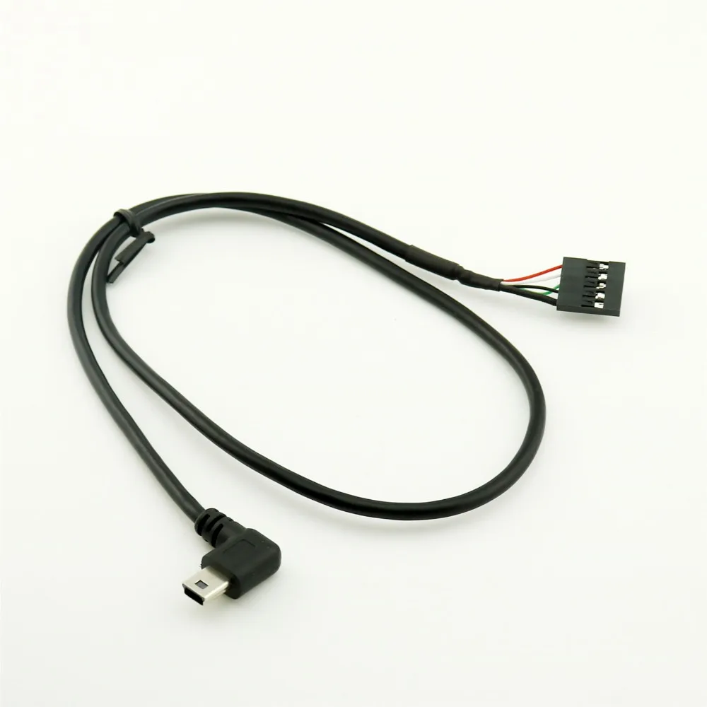 USB 2.0 B Male Right//Left Angled to Dupont 5 Pin Female Header Motherboard Cable