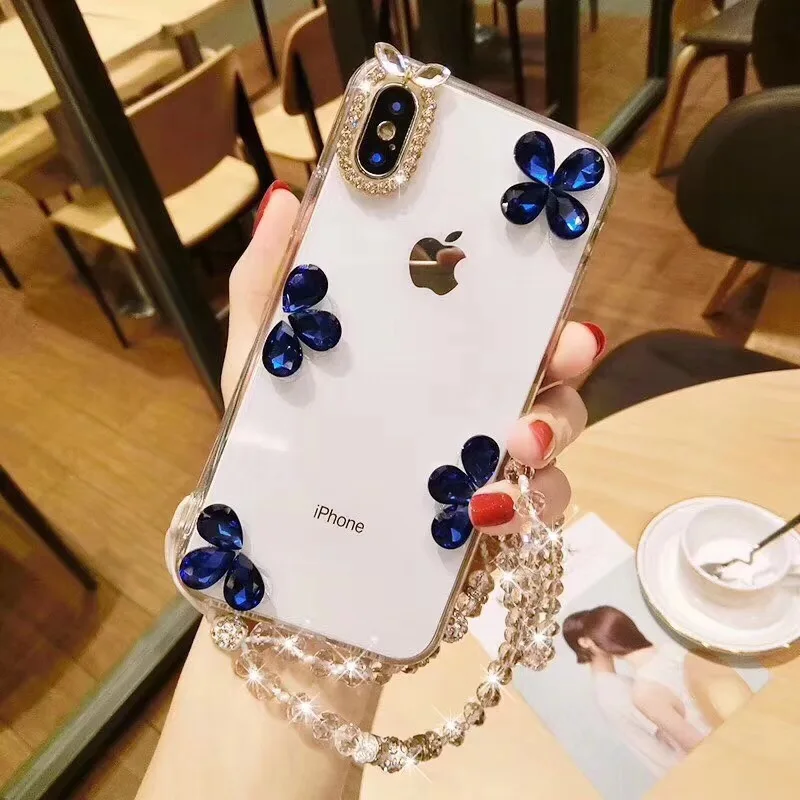 Мягкий чехол для телефона Samsung galaxy s6 s7 edge s8 s9 plus note 4 5 8 с милыми бриллиантовыми