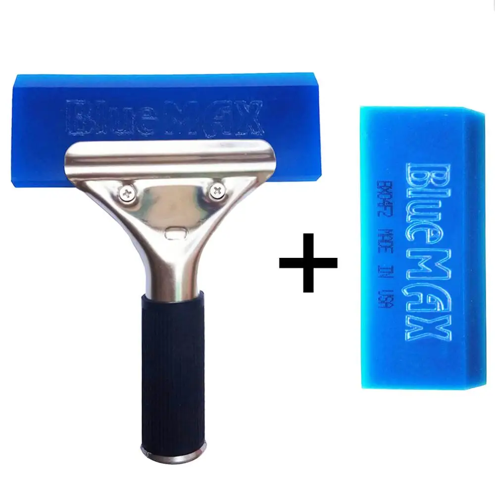 

Rubber Water Wiper with Extra Blade Stainless Steel Snow Shovel 17.5*13cm Car Front Rear Windscreen Squeegee Lock Design B13+B02