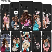 Чехол для huawei P20 Lite Pro Super Mom Baby Mama mouse Girl для крышки P30 huawei Lite P8Lite P9Lite P Smart family Etui