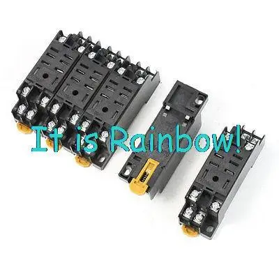 

Free Shipping 5 Pcs DIN Rail Mounting Plastic Relay Socket Base Holder for 8 Pin Relay