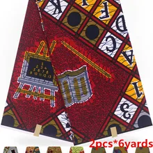 Африканский батик ткань для платья Анкара ткани для пэчворка Африканский Воск принты ткани 12 ярдов хлопок ткань для платья BB221