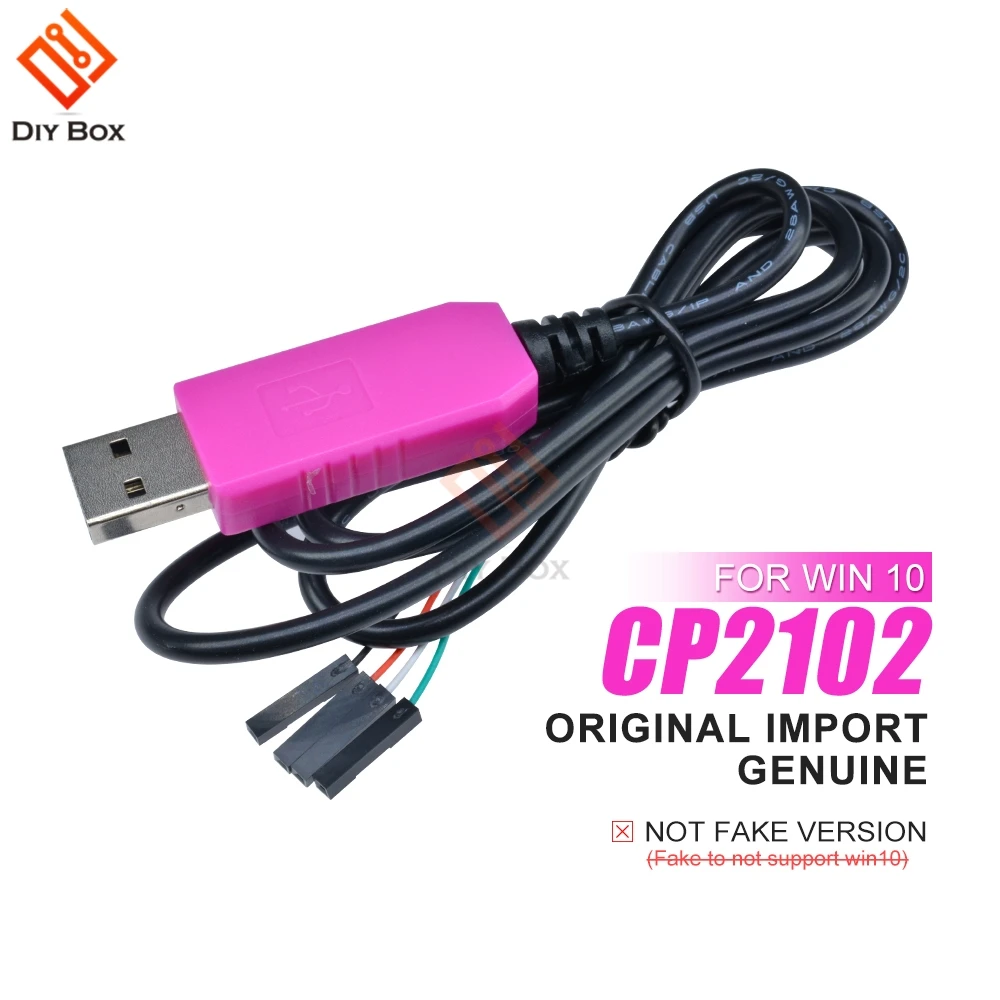 Оригинальный 1 м CP2102 USB к UART TTL кабель модуль 4 Pin P Серийный адаптер загрузка для Win10