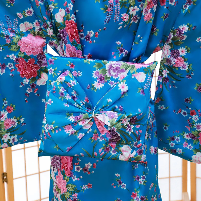 Новинка; детское платье с цветочным узором для косплея; японское платье-кимоно с принтом для маленьких девочек; Детские винтажные