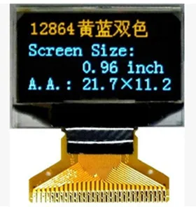 Экран дисплея SSD1306 0 96 дюйма 30 контактов желтый синий с органическим светодиодом