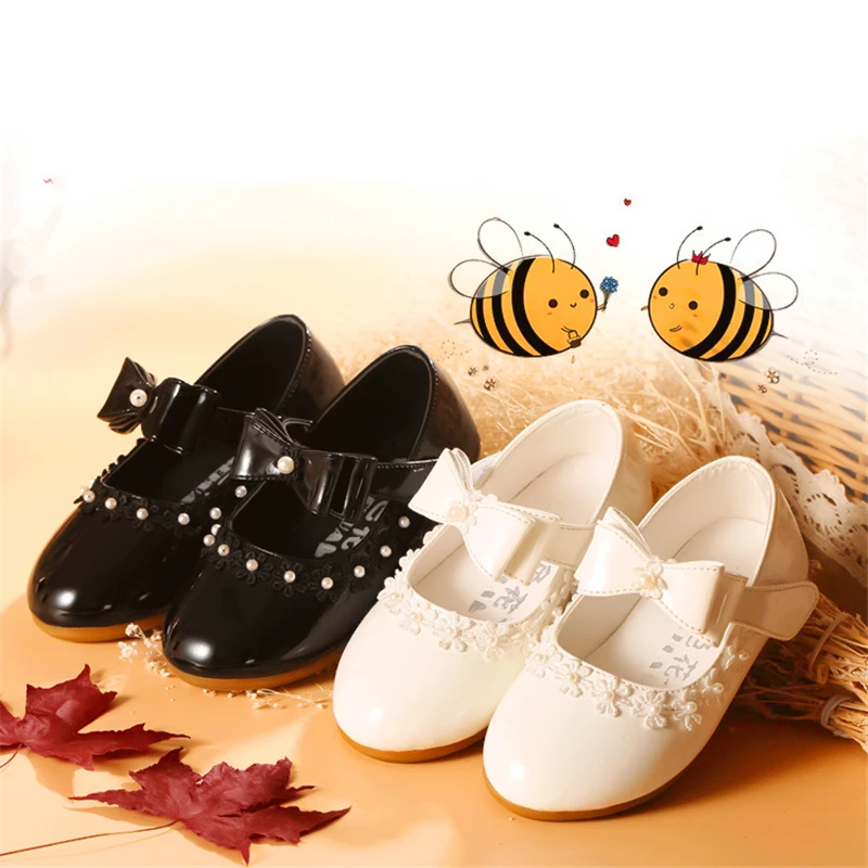Вечерние Платье для девочек для праздника детская обувь новые модные для маленьких детей девочки принцесса кожаные красные туфли для девочек весна-осень size21~ 35