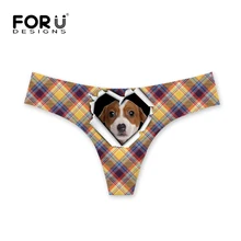 FORUDESIGNS/бразильские Плавки бикини, стринги, купальник с геометрическим рисунком милой собаки, сексуальный купальник, шорты для женщин, танкини, купальники