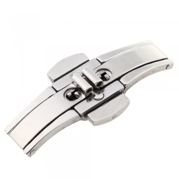 

Stainless Steel Button Clasp Buckle Automatic Double Click Buckle Watch Push Button Fold Buckle for watch band 18,20mm,22mm,24mm