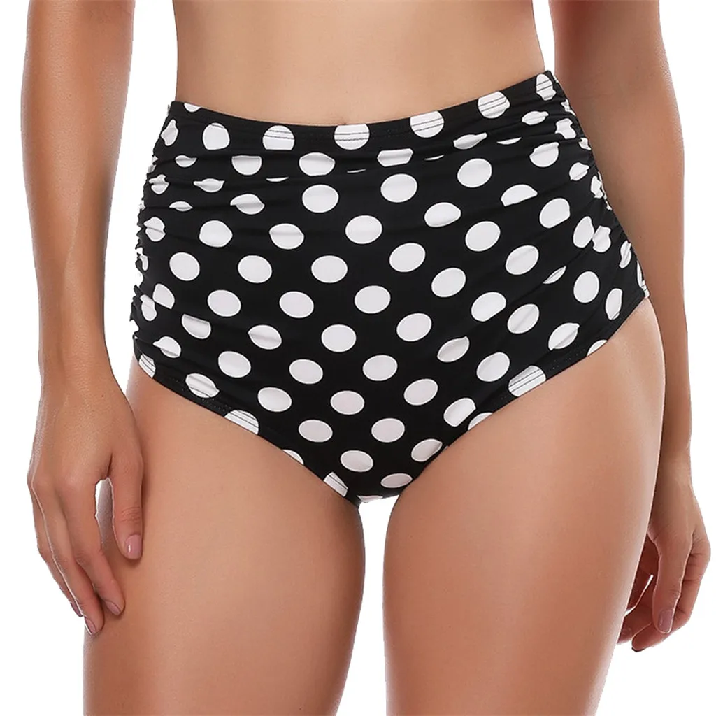 

women swimwear 2019 bikini set women push up dot swimming trunks women high waisted female swimsuit sexy high waisted swimsuit