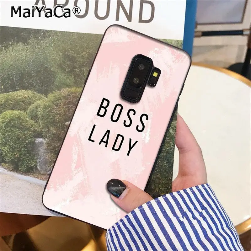 Мягкий чехол для телефона MaiYaCa Girl Boss Like A Boss из ТПУ для samsung S9 S9 plus S5 S6 S6edge S6plus S7 S7edge S8 S8plus