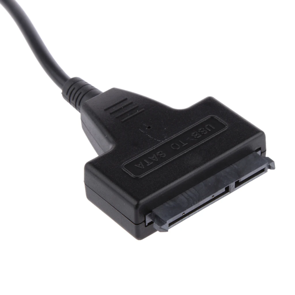 Dual USB 2.0 to SATA 15+7 (22) Pin Data Power Cable Connector for 2.5inch HDD