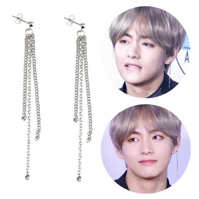 BTS Jimin Earrings Album BTS Bangtan Boys Accesorios BTS Kpop Korean Earrings Men Womens Tassels