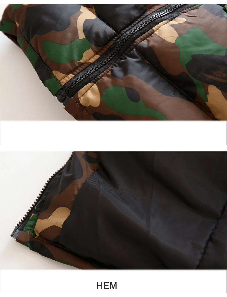 CROAL CHERIE 80-130cm Real Fur Hooded Winter Children Jacket For Teenage Boys Camouflage Winter Coat Windproof Thicken Outerwear (8)
