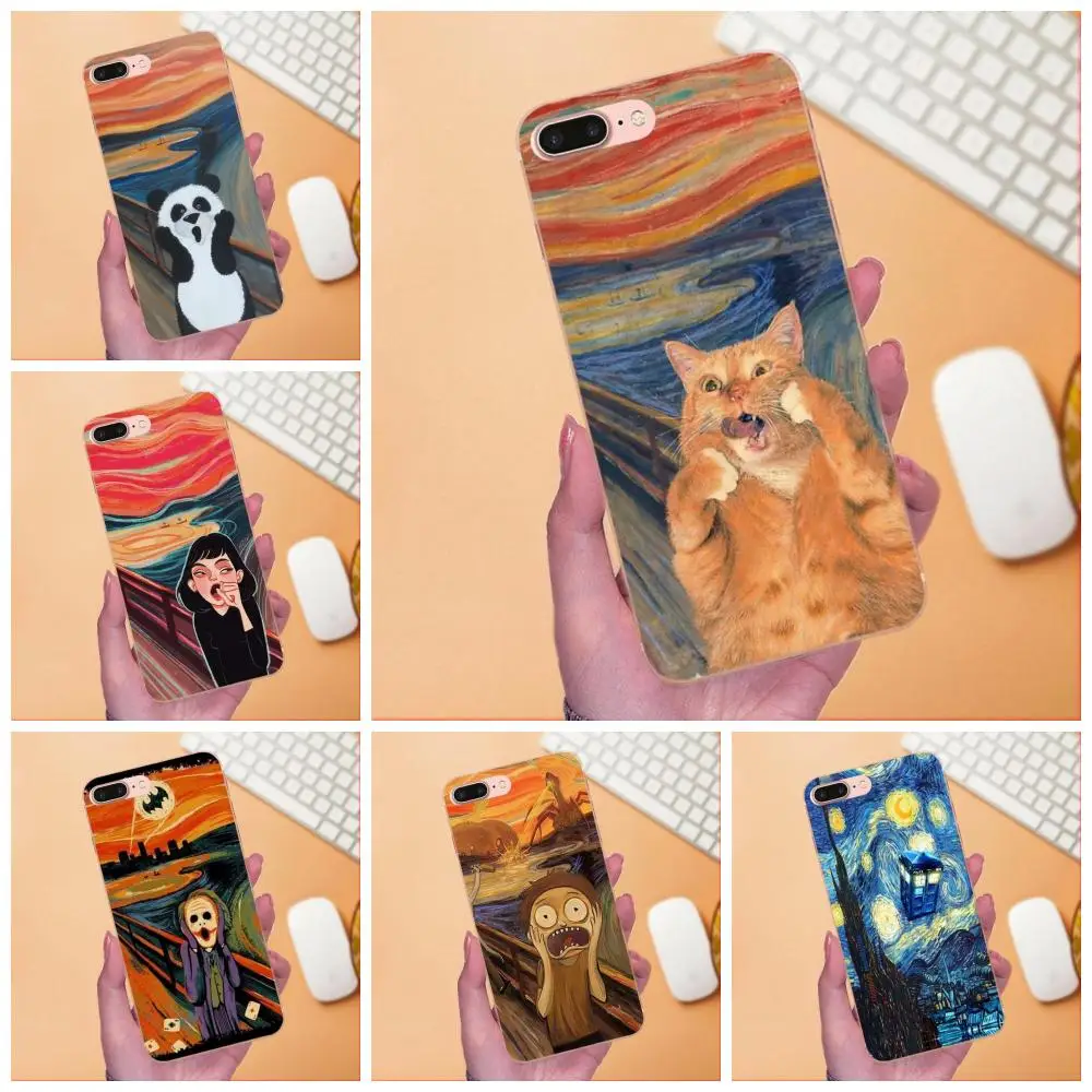 

Van Gogh Starry Night Star Panda Rick Print For Galaxy Grand Alpha G850 Core2 Prime S2 I9082 A3 A5 A7 On5 On7 2015 2016 2017