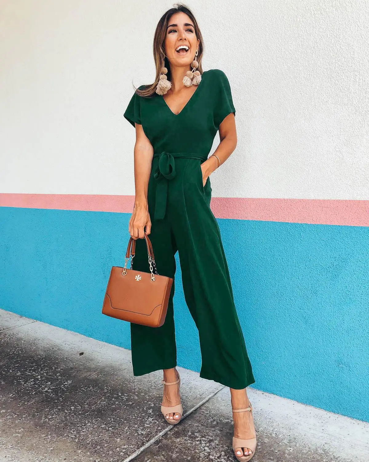 V Neck Elegant Solid Jumpsuit Women Casual Short Sleeve Lace Up Bandage Long Pants Rompers Sexy With Pockets Overalls FOR Women V Neck Elegant Solid Jumpsuit Women Casual Short Sleeve Lace Up Bandage Long Pants Rompers Sexy With Pockets Overalls FOR Women