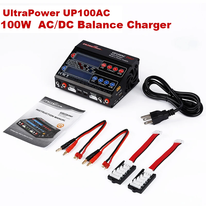 RC Lipo Battery Charger Dual 2 Port 100Watt 10 6Amp AC DC Balancing Battery Charger LiPo