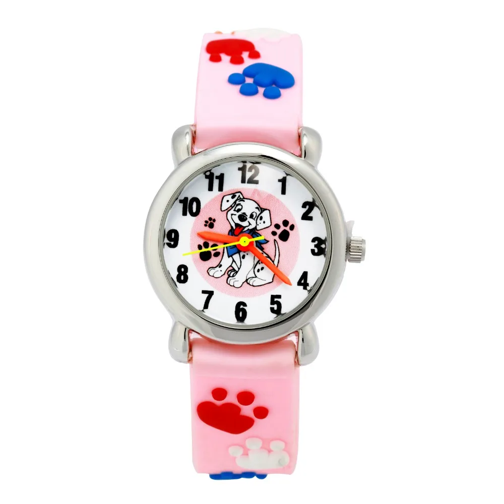 1 шт./партия, высококачественные 3D Силиконовые отпечатки собачьих лап, брендовые Кварцевые водонепроницаемые детские наручные часы