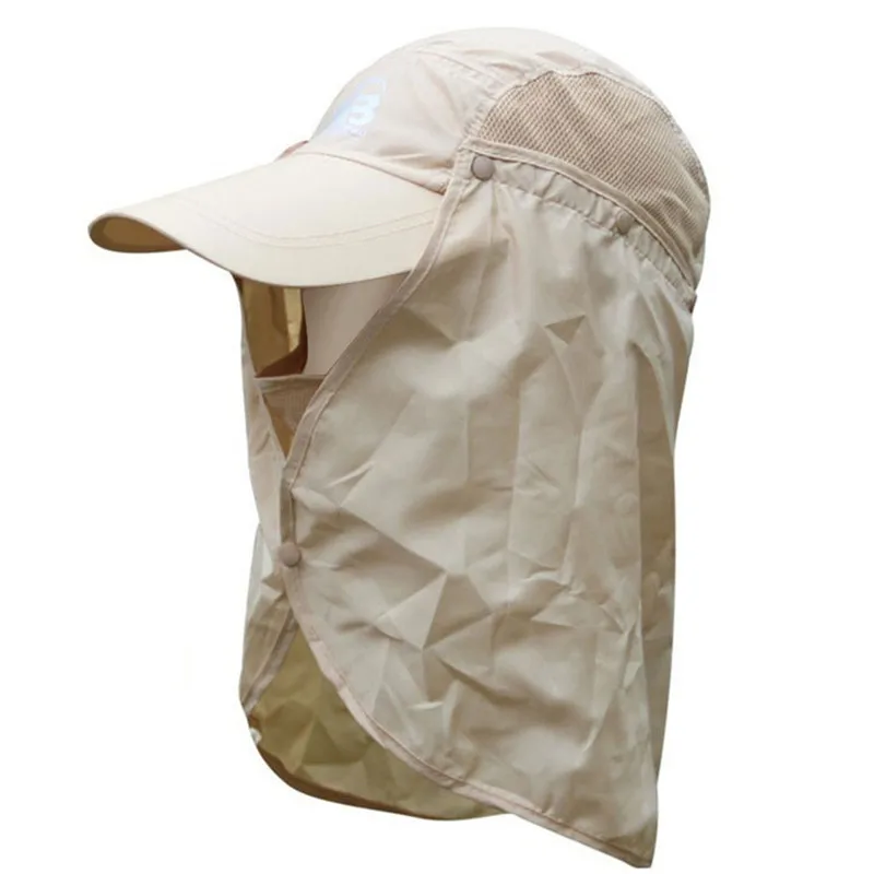 

Outdoor Camping Hiking Visor Hat UV Protection Fishing Cap Sun Protection Face Neck Mask Fishing Hat for Women and Men