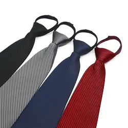 Оптом классические галстуки 10 см Ширина галстук для работника гвардии старше мужской чистый одноцветное Цвет полосатый молния Галстуки