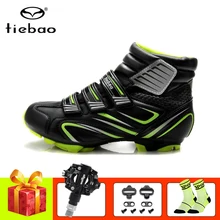 Tiebao велосипедная обувь зимние велосипедные ботинки bicicleta mtb сапоги sapatilha ciclismo mtb самоблокирующиеся Нейлоновая подошва Шипы горный велосипед обувь