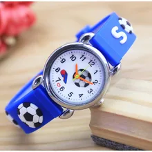 3D Cartoon Lovely football Kids Girls Boys Children Students Quartz Wrist Watch Very Popular Wristwatches Clock style Reloj
