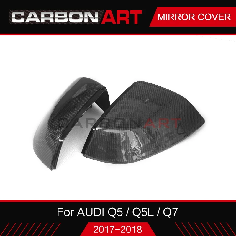 Carbon Fiber For Audi Q7 SQ7 Car Back Rear view Mirror Cover