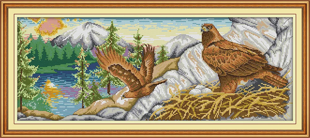 

Great Eagle Canvas DMC Counted Cross Stitch Kits printed Cross-stitch set Embroidery Needlework
