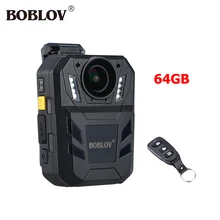 BOBLOV WA7-D 32MP Ambarella A7 HD 1296 P Filmadora Mini 5 horas Gravador De Vídeo 32 GB 64 GB Controle Remoto Junto Ao Corpo Da Câmera GPS