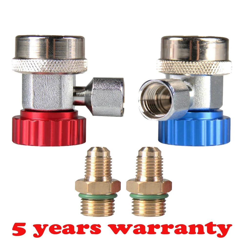 CARBOLE 2Pcs Car Auto Freon R134A H/L Quick Coupler Adapters Air