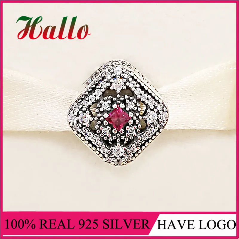 Fairytale Treasure Charm, Cerise Crystal Bead Fit 925 sterling silver