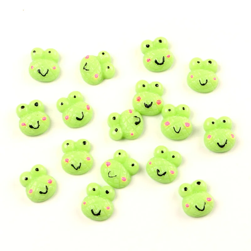 LF 20Pcs Resin Frog Decoration Crafts Flatback Cabochon Embellishments