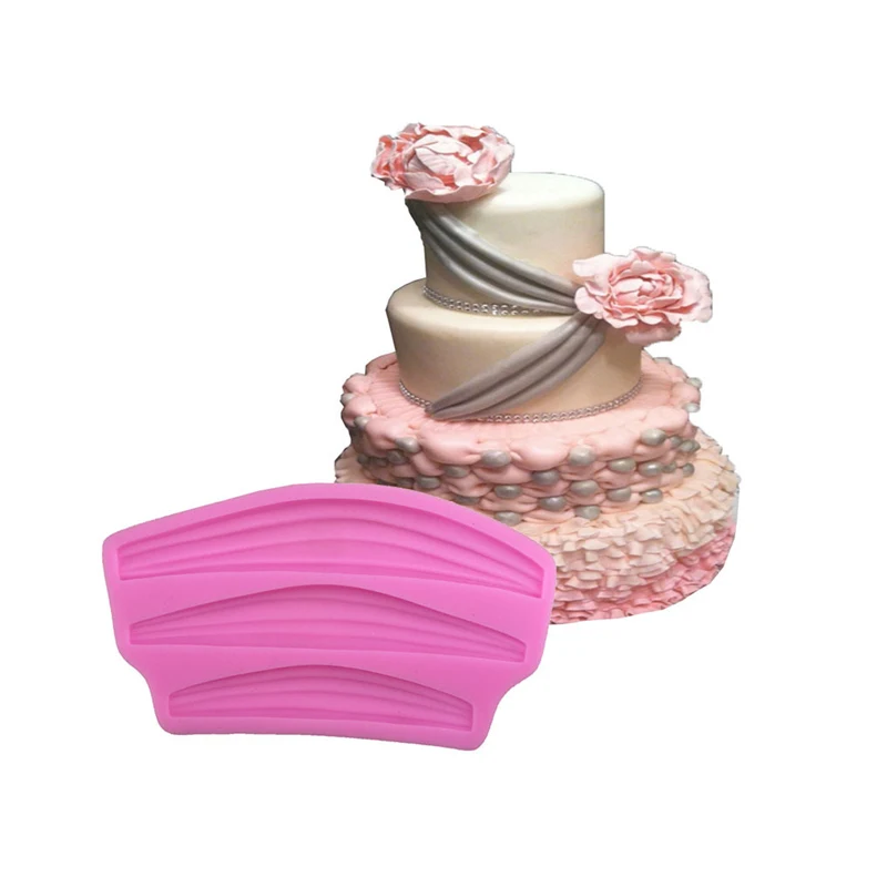 

Non-stick Silicone Ribbon Shape Cake Border Mold Chocolate Lace Cupcake Fondant Pastry Mould Kitchen Bakeware Tools