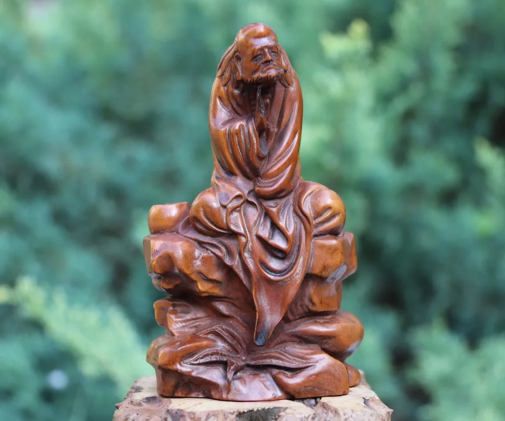 13 см китайский Boxwood Dharma Bodhidharma arhat Дарума мастер Zen скульптуры | Дом и сад