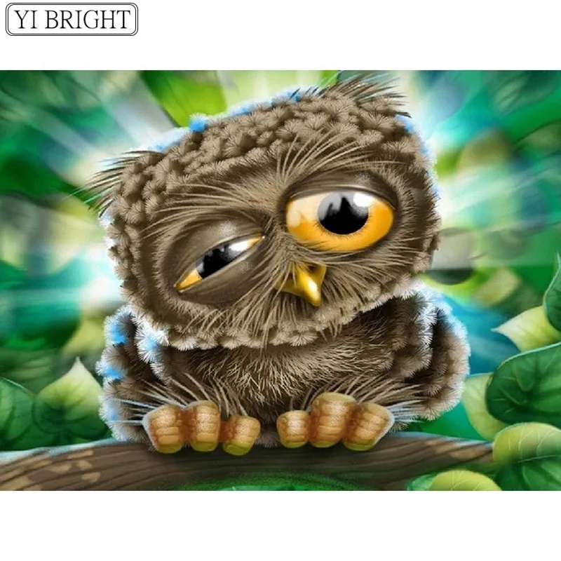 

Diamond Embroidery Birds Mosaic Painting Animals Full Square/Round Drill 5D DIY Decoration Diamond Painting Owl XY1